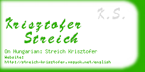 krisztofer streich business card